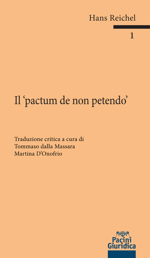 Il ‘pactum de non petendo’